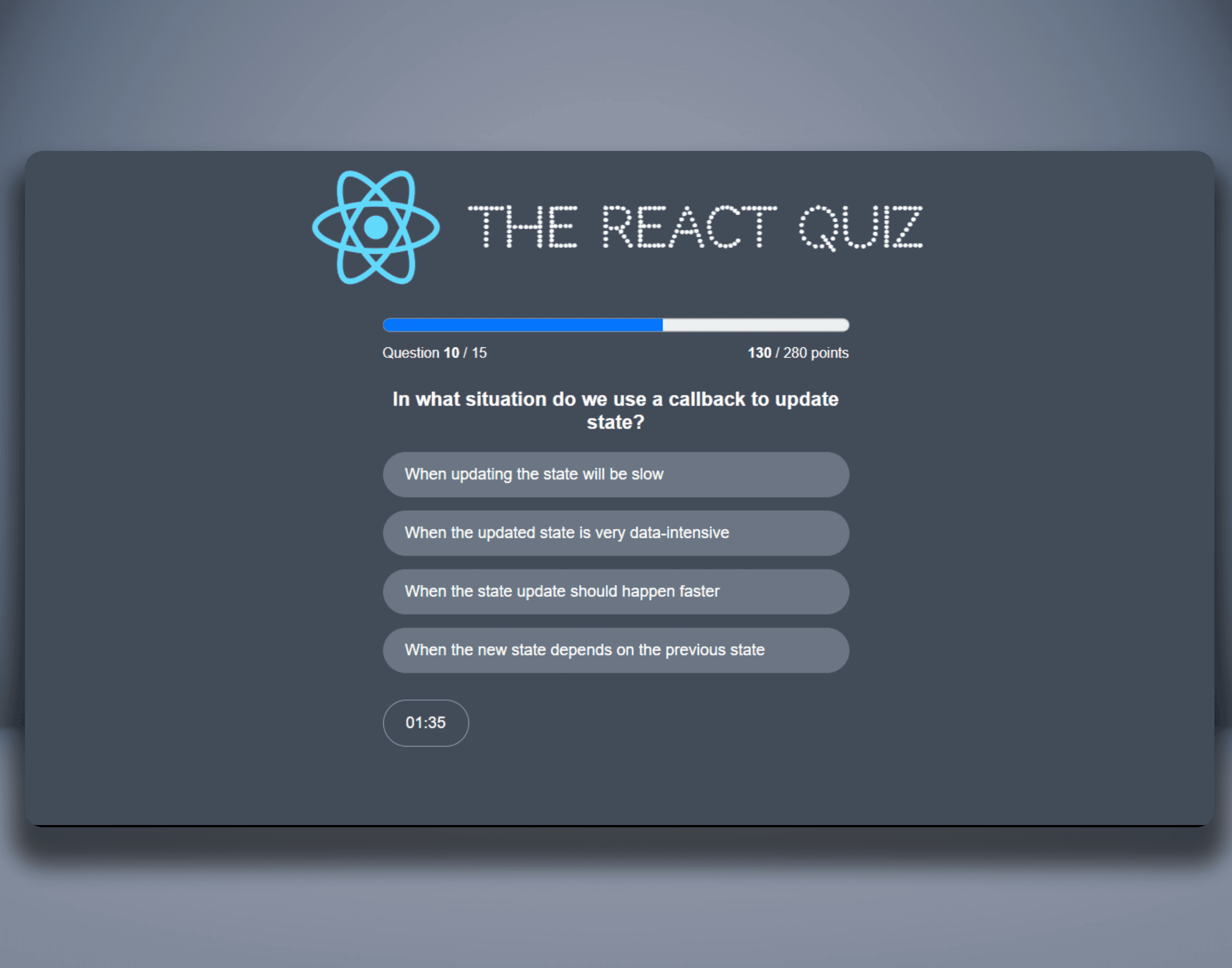 React Quiz App thumbnail